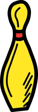 Bowling web simgesi basit illüstrasyon