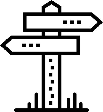 İşaret levhası Web simgesi basit illüstrasyon