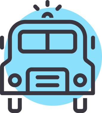 Otobüs. Web simgesi basit illüstrasyon