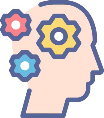 Beyin. Web simgesi basit illüstrasyon