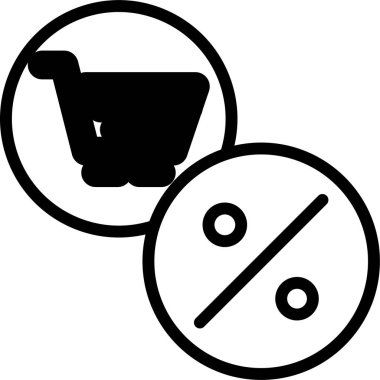 Alışveriş web simgesi basit illüstrasyon