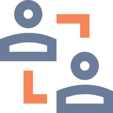 iş ve yönetim düz vektör simgesi.