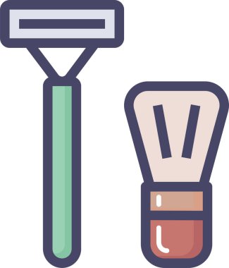 Basit illüstrasyon web simgesi tıraş ediliyor