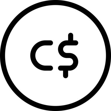 Kanada Doları. Web simgesi vektör illüstrasyonu