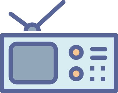 Televizyon. Web simgesi basit illüstrasyon