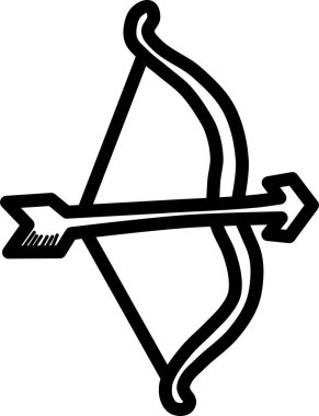 okçuluk web simgesi, basit vektör illüstrasyonu 