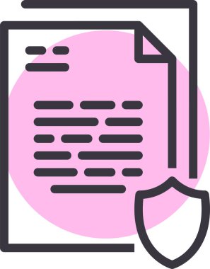 Bir belge dosya simgesinin vektör illüstrasyonu 