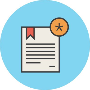 Bir belge dosya simgesinin vektör illüstrasyonu 