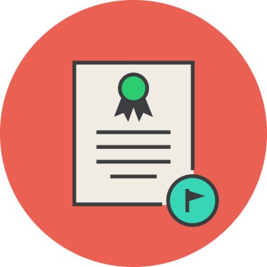 Bir belge dosya simgesinin vektör illüstrasyonu 