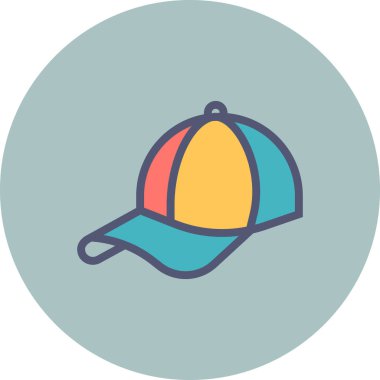 Beyzbol şapkası simgesinin vektör illüstrasyonu