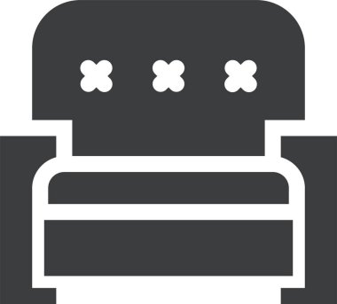 Kanepe. Web simgesi basit illüstrasyon