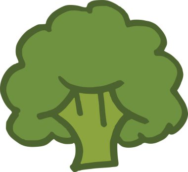 Brokoli. Web simgesi basit illüstrasyon