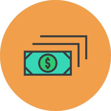 Dolar. Web simgesi basit tasarım