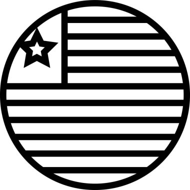 Liberya ülke bayrağı, vektör illüstrasyonu 