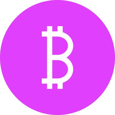 Bitcoin web simgesi basit tasarım, vektör