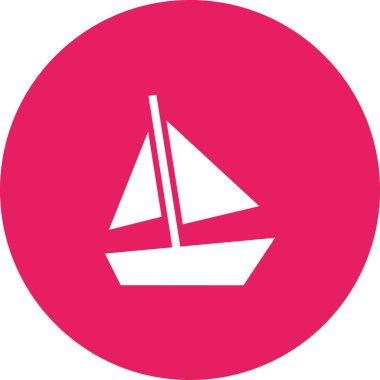 Yelkenli simgesinin vektör çizimi