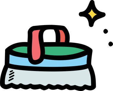 Fırçala. Web simgesi basit illüstrasyon