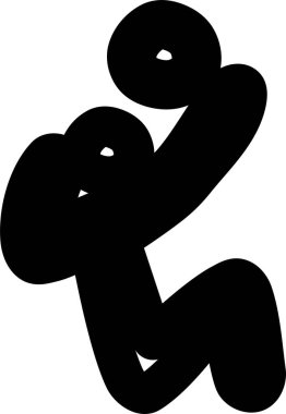 Voleybol web simgesi, basit vektör illüstrasyonu