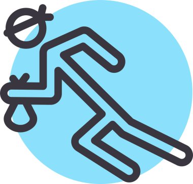 Robber Web simgesi, vektör illüstrasyonunu basitleştir