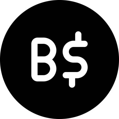 Brunei doları. Web simgesi vektör illüstrasyonu