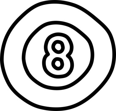 Bilardo. Web simgesi basit illüstrasyon