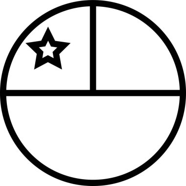 Şili ülke bayrağı, vektör illüstrasyonu 