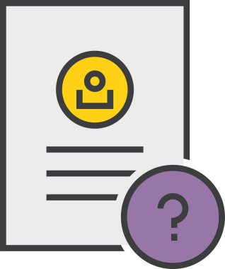 Bir belge dosya simgesinin vektör illüstrasyonu 