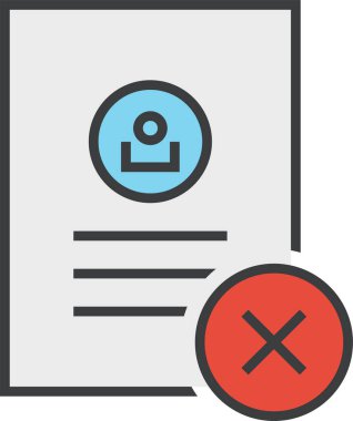 Bir belge dosya simgesinin vektör illüstrasyonu 