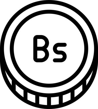 Bolivya parası. Web simgesi vektör illüstrasyonu