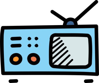 Televizyon. Web simgesi basit illüstrasyon