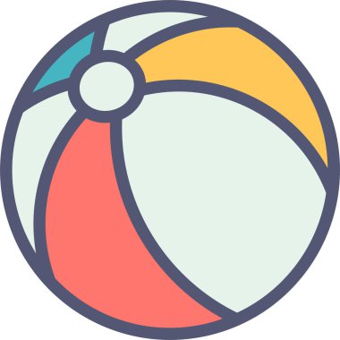 Voleybol web simgesi, basit vektör illüstrasyonu