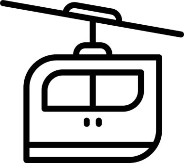 Teleferik. Web simgesi basit illüstrasyon