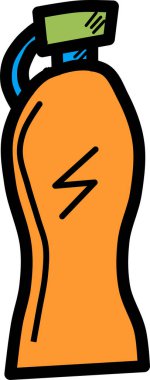 Tek bir çizgi film saat simgesinin çizimi