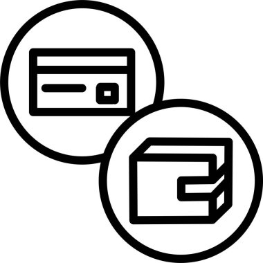 Kredi kartıyla. Basit resimleme