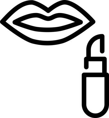 Dudaklar. Web simgesi basit illüstrasyon