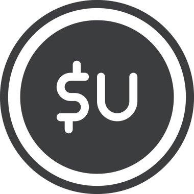 Peso para birimi web simgesi vektör çizimi 