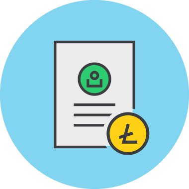 Bir belge dosya simgesinin vektör illüstrasyonu 