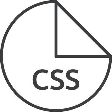 css dosya biçiminin vektör illüstrasyonu