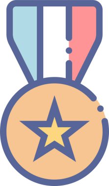 Madalya. Web simgesi basit illüstrasyon