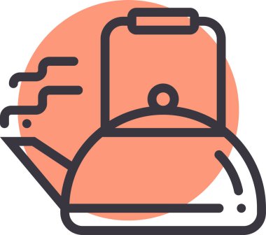 Çaydanlık. Web simgesi basit illüstrasyon 