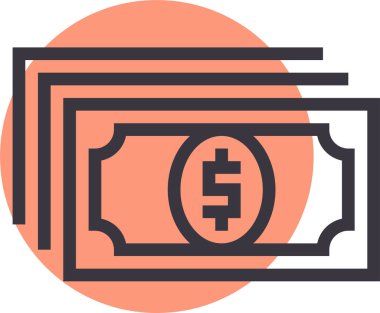 Para için. Web simgesi basit illüstrasyon