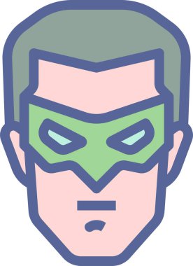 Kahraman. Web simgesi basit illüstrasyon