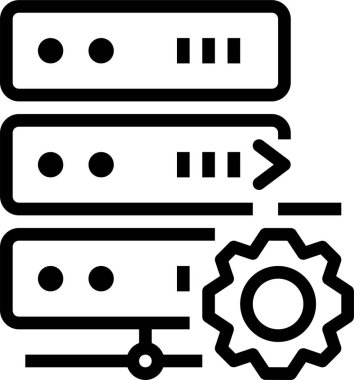 veritabanı. Web simgesi basit illüstrasyon