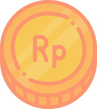 rupiah web simgesi, basit vektör illüstrasyonu