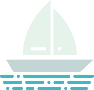 Tekne. Web simgesi basit illüstrasyon