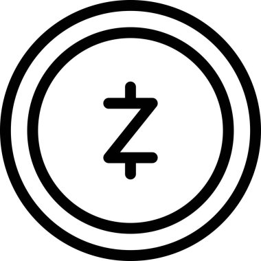 zcash. Web simgesi basit illüstrasyon