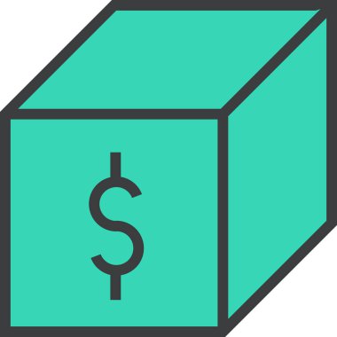 Dolar. Web simgesi basit tasarım