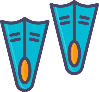 Yüzmek. Web simgesi basit illüstrasyon