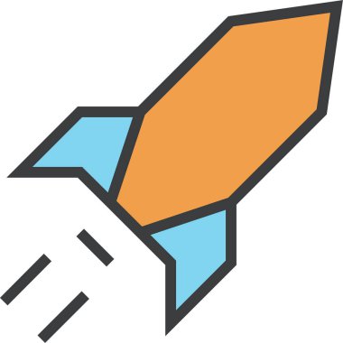 roket web simgesi basit illüstrasyon