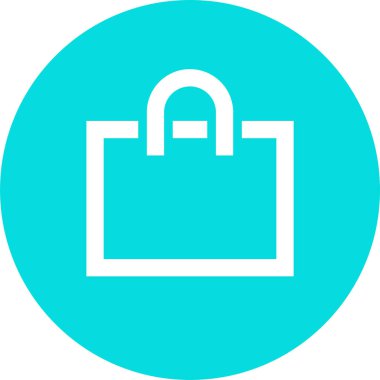 Alışveriş web simgesi basit illüstrasyon